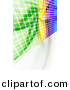 Clipart of a Colorful Equalizer Wall with Squares by Arena Creative