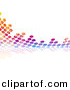 Clipart of Colorful Equalizer Circles over White Background by Arena Creative